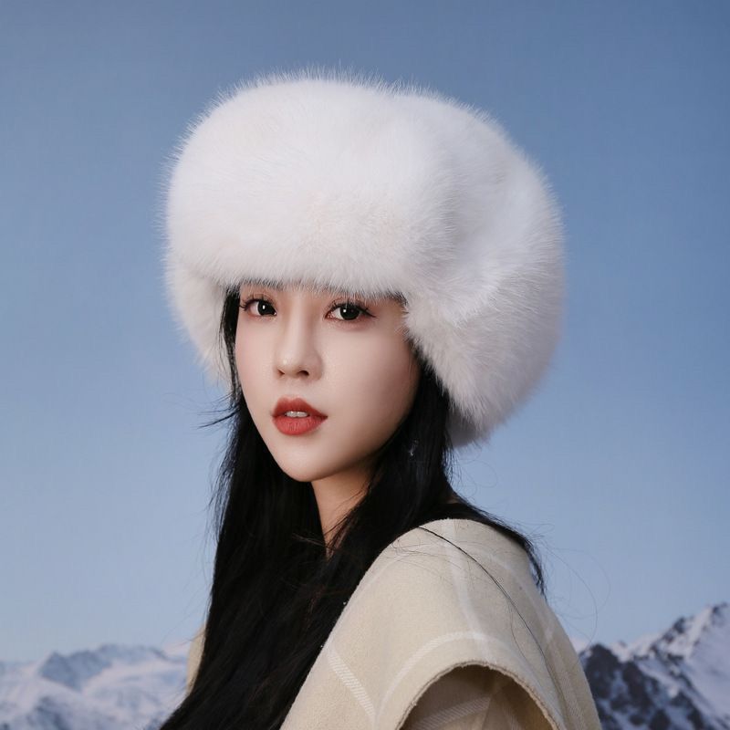 2025 New Winter Women Faux Fur - Bucket Hat Embroidered avis et prix
