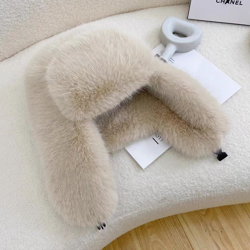 2025 New Winter Women Faux Fur - Bucket Hat Embroidered avis et prix