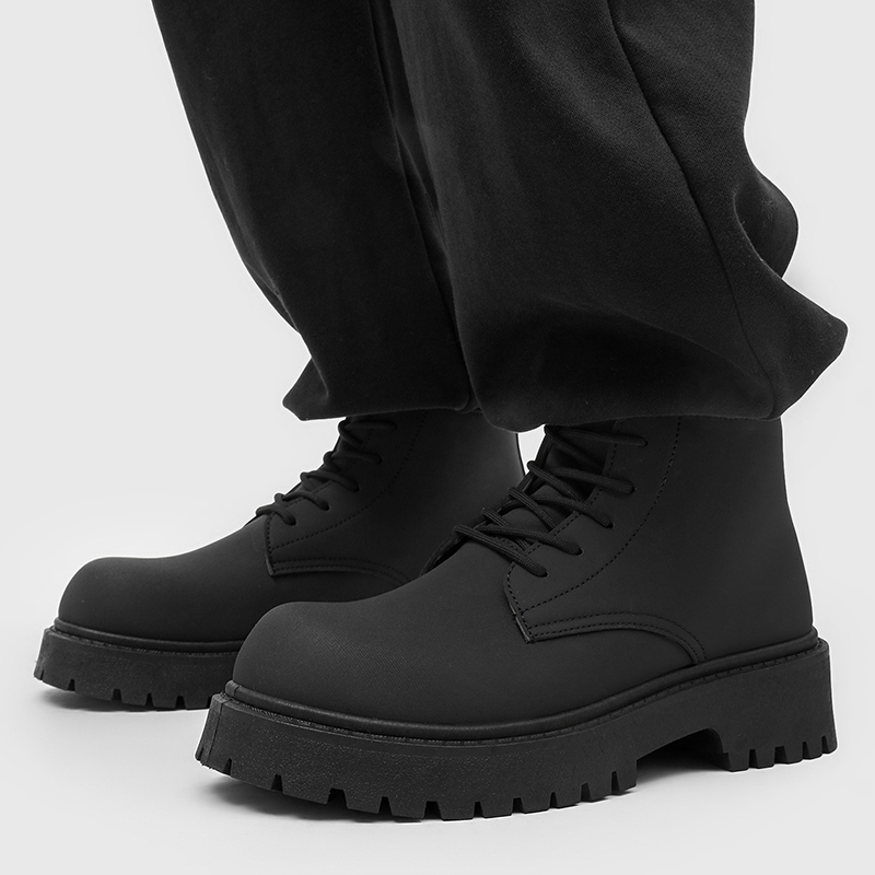 100%Genuine Leather Mens Boots - Street Fashion Designer avis et prix