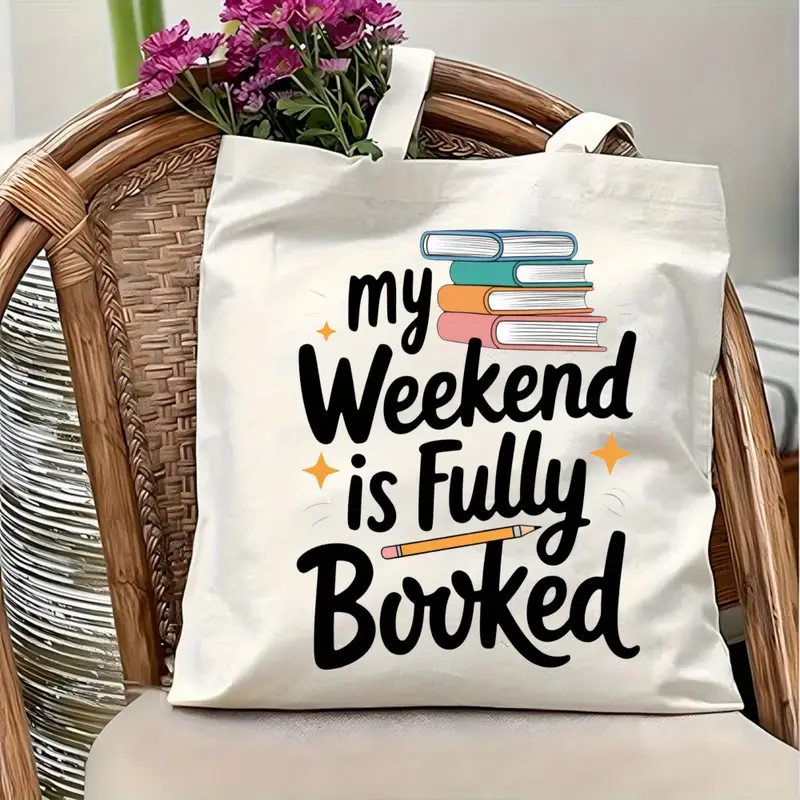 My Weekend Is Fully Booked Can - Tote Bag Canvas Print avis et prix