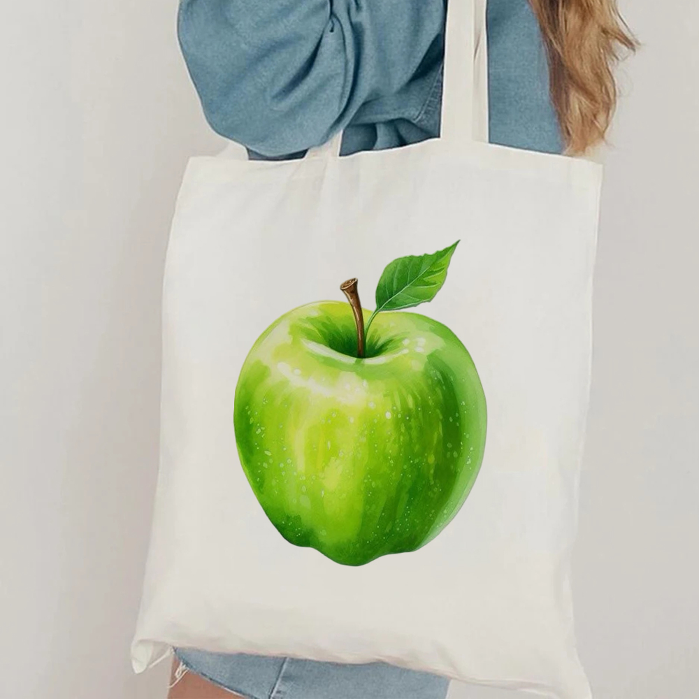 Minimalist Green Apple Art Can - Tote Bag Canvas Print avis et prix
