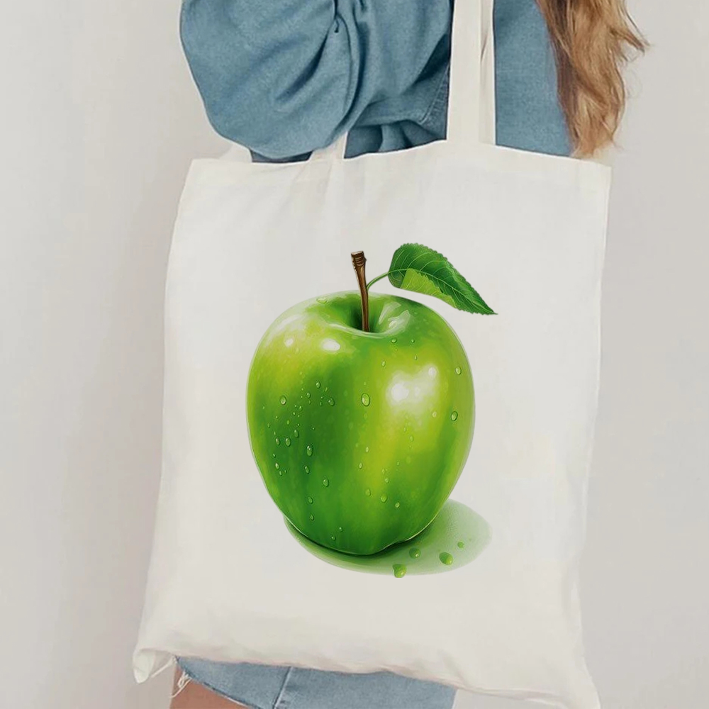 Minimalist Green Apple Art Can - Tote Bag Canvas Print avis et prix
