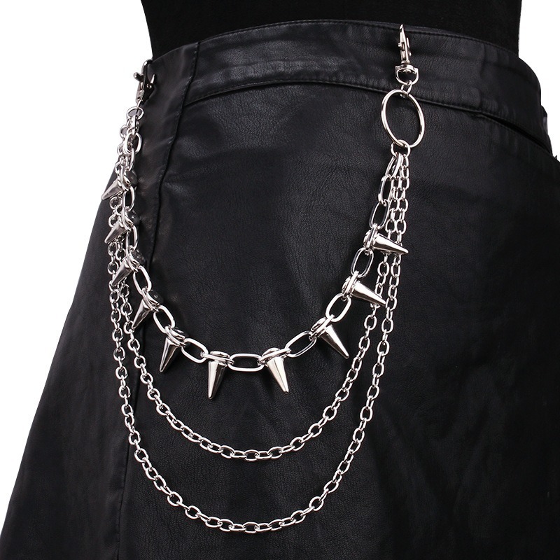 Hip Hop Punk Rock Metal Pants  - Street Fashion Jeans Women avis et prix
