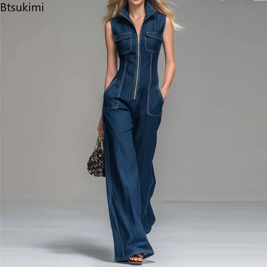 New Women's Sleeveless Denim J - Street Fashion Jeans Women avis et prix