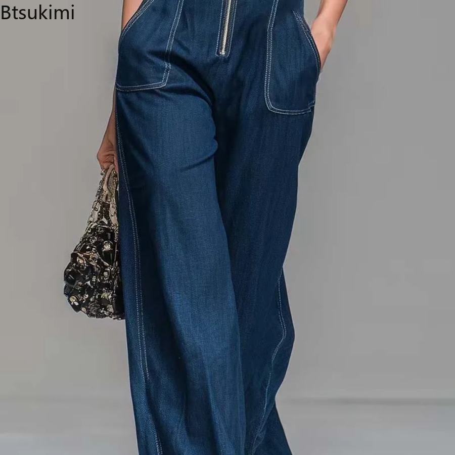 New Women's Sleeveless Denim J - Street Fashion Jeans Women avis et prix
