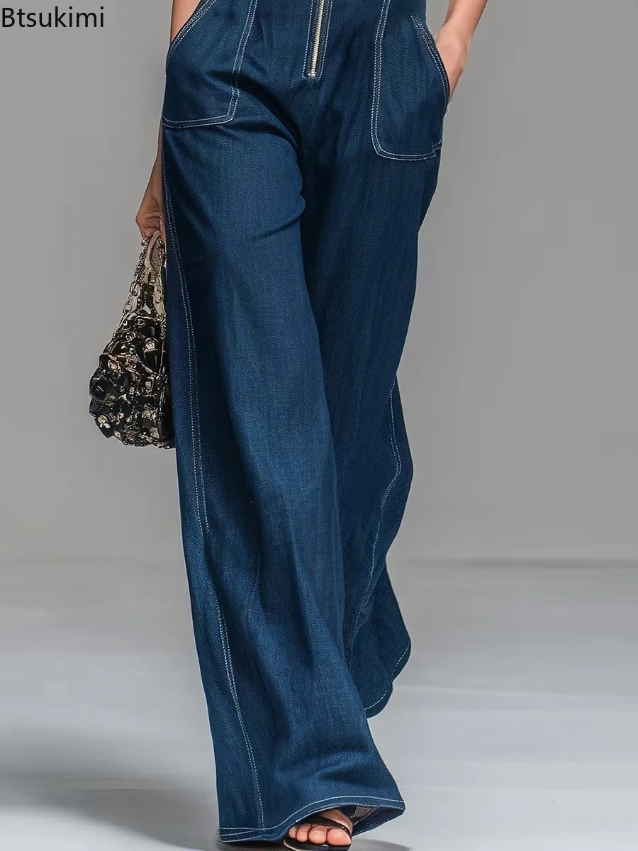 New Women's Sleeveless Denim J - Street Fashion Jeans Women avis et prix