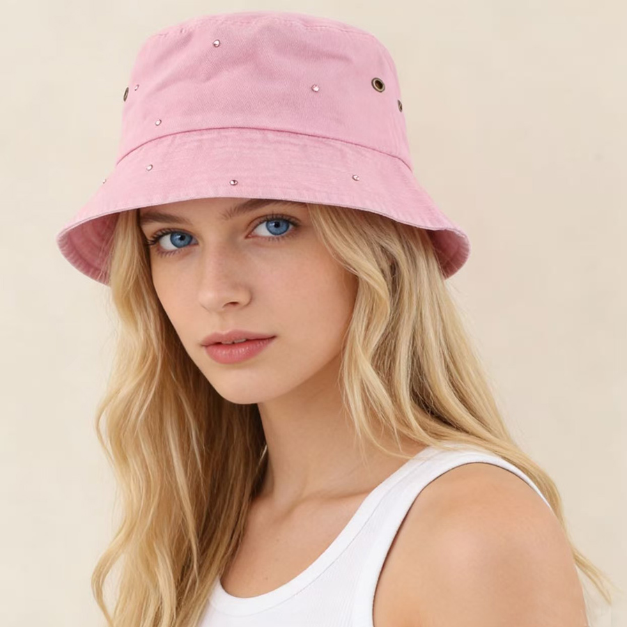 New Fashion Rhinestone Fisherm - Bucket Hat Embroidered avis et prix