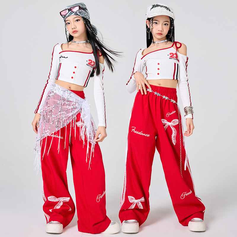Girls Hip Hop Clothes White To - Street Fashion Dance avis et prix