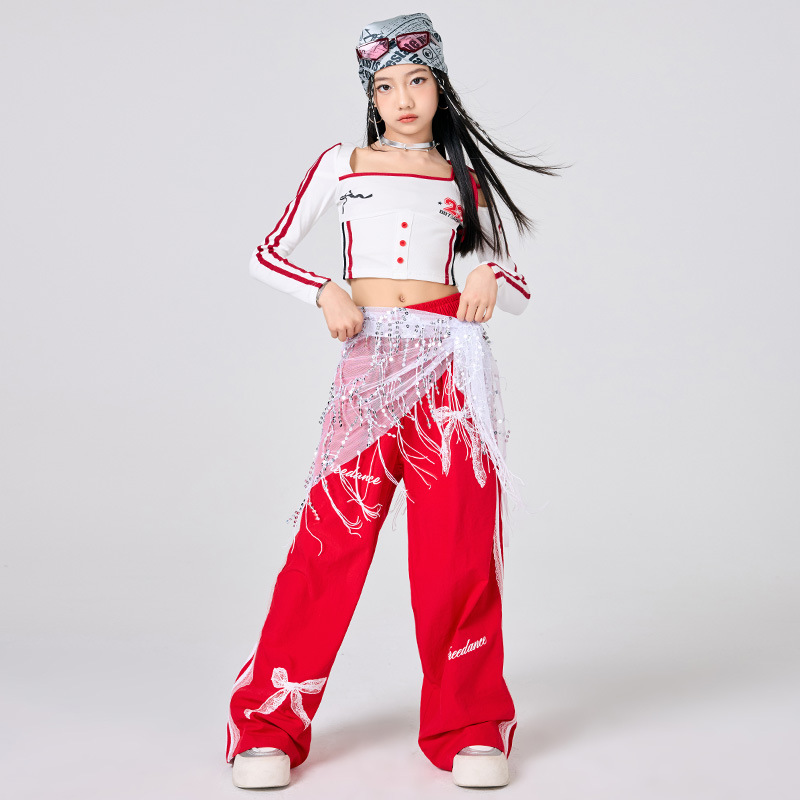 Girls Hip Hop Clothes White To - Street Fashion Dance avis et prix