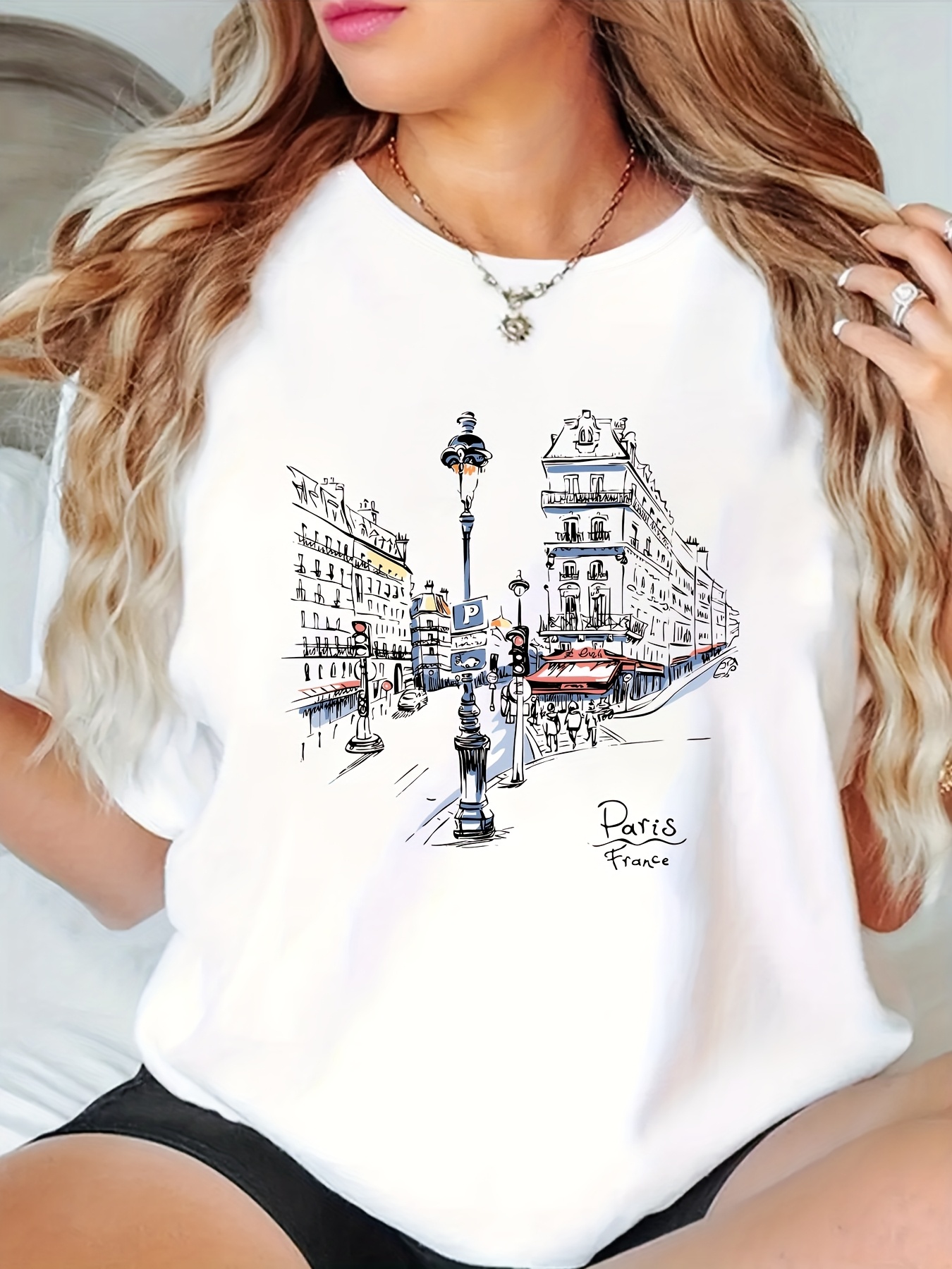 Women'S Paris Street Print T-S - Street Fashion Paris avis et prix