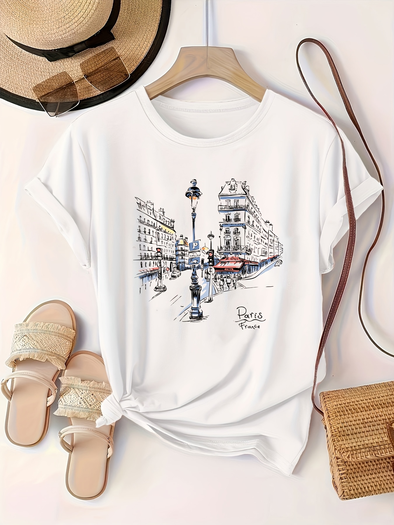 Women'S Paris Street Print T-S - Street Fashion Paris avis et prix