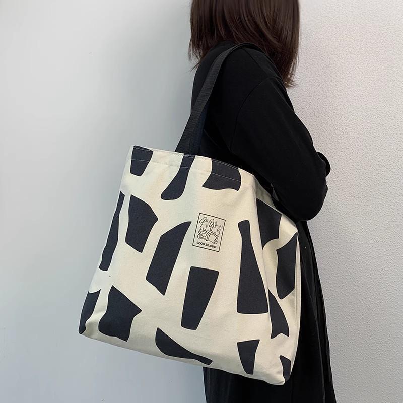 Canvas Tote Bag Irregular Blac - Tote Bag Canvas Print avis et prix