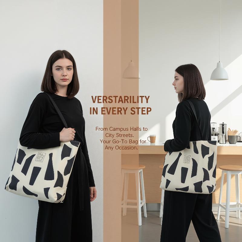 Canvas Tote Bag Irregular Blac - Tote Bag Canvas Print avis et prix