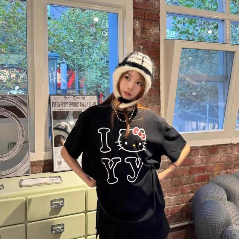 Short-Sleeved Sanrio Summer Pu - Street Fashion Tshirt avis et prix