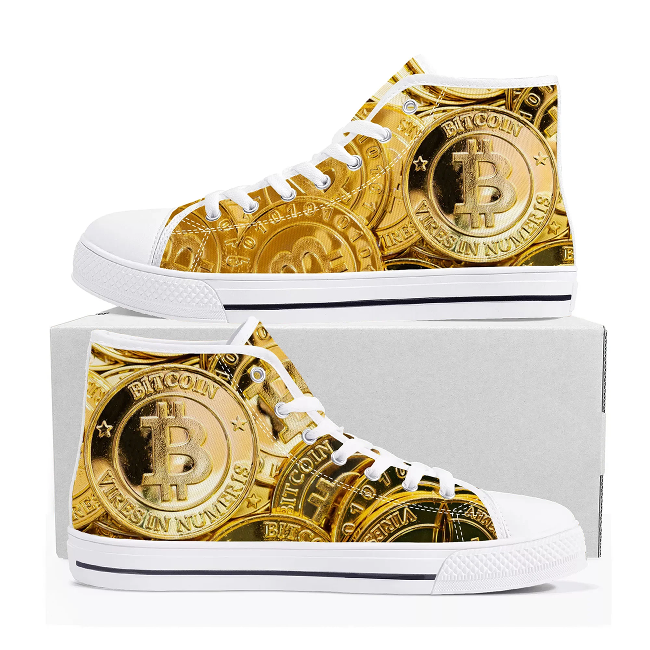 Bitcoin Logo Custom Canvas Sho - Street Fashion Designer avis et prix