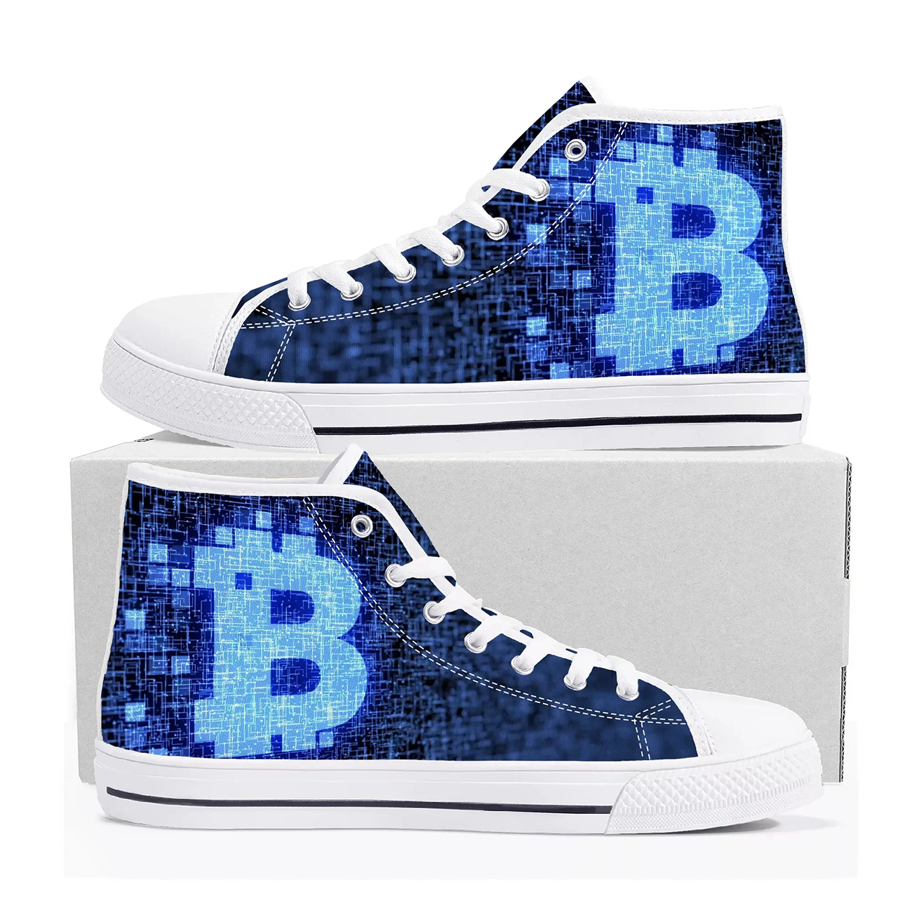 Bitcoin Logo Custom Canvas Sho - Street Fashion Designer avis et prix