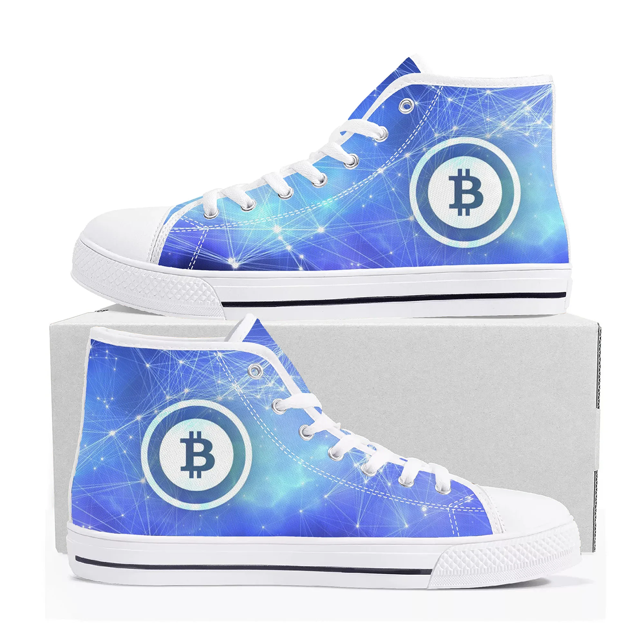 Bitcoin Logo Custom Canvas Sho - Street Fashion Designer avis et prix