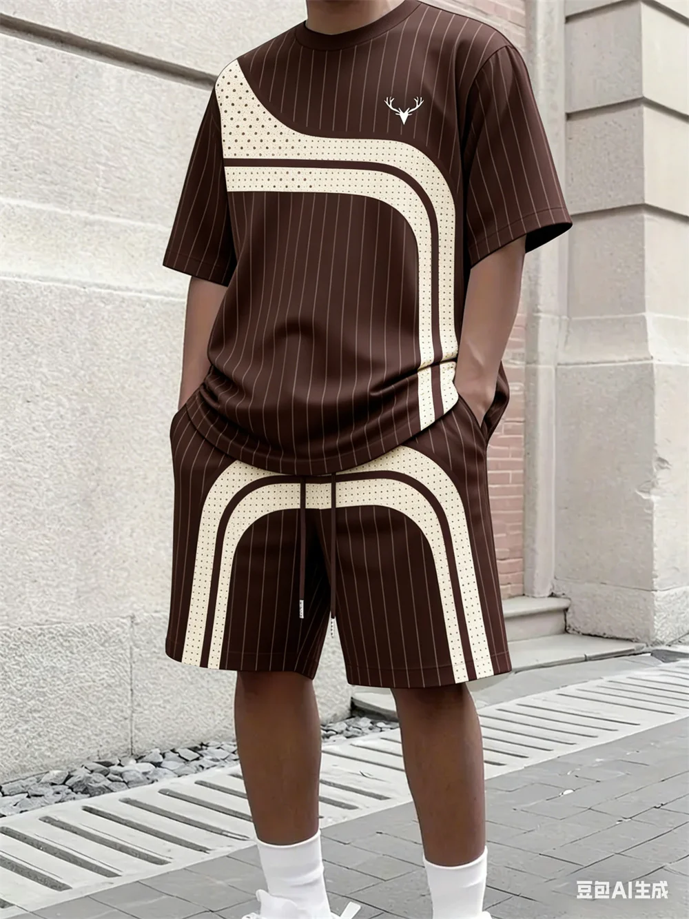 Fashion Summer Men's Stripe Pr - Street Fashion Tshirt avis et prix