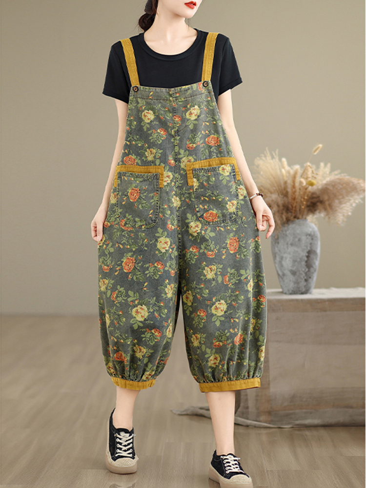 Fashion Print Floral Y2K Denim - Street Fashion Jeans Women avis et prix