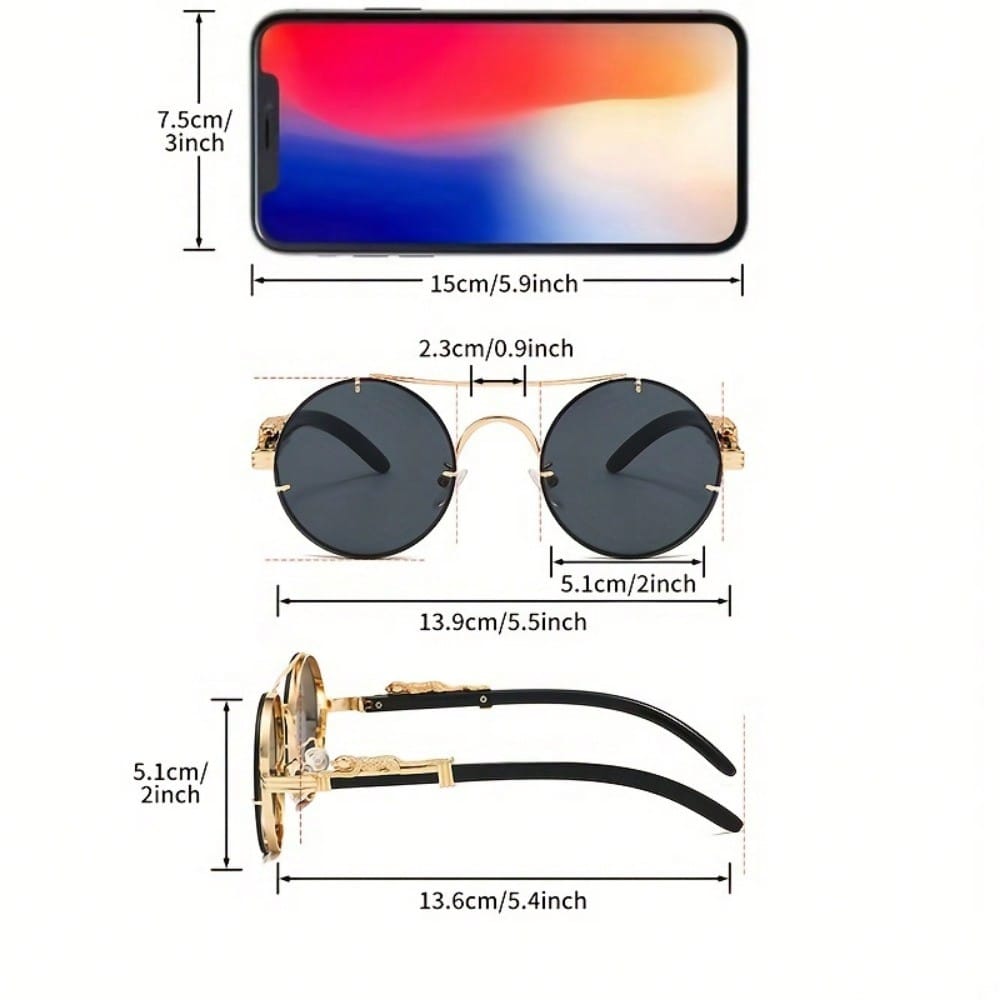 Stylish Round Metal Frame Sung - Street Fashion Luxury avis et prix