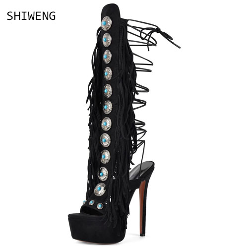 Sexy Open Toe Ladies Tassel Ge - Street Fashion Luxury avis et prix