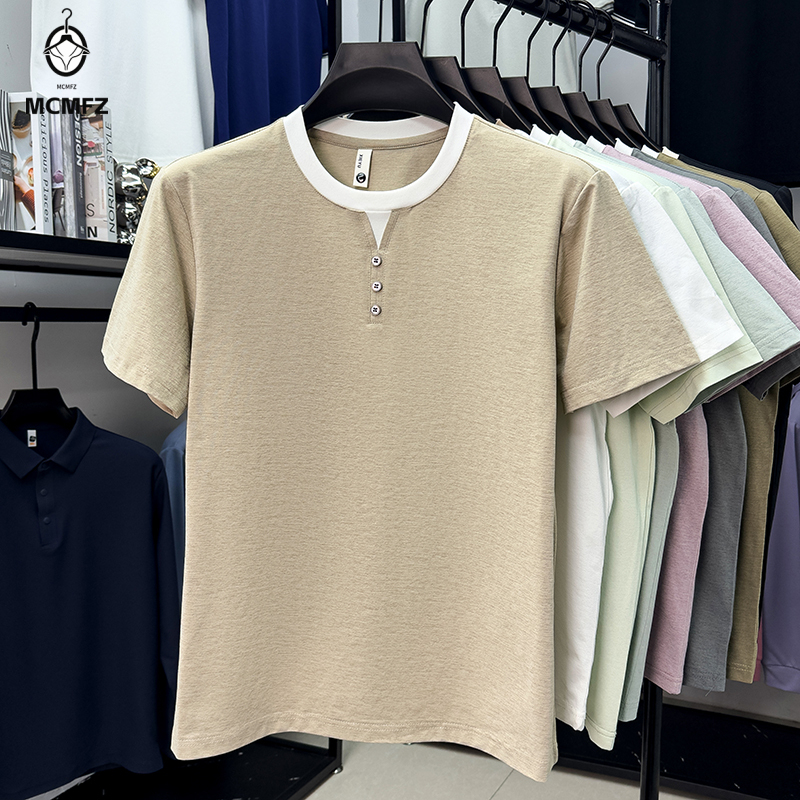 Men Casual Short Sleeve Henley - Street Fashion For Man avis et prix