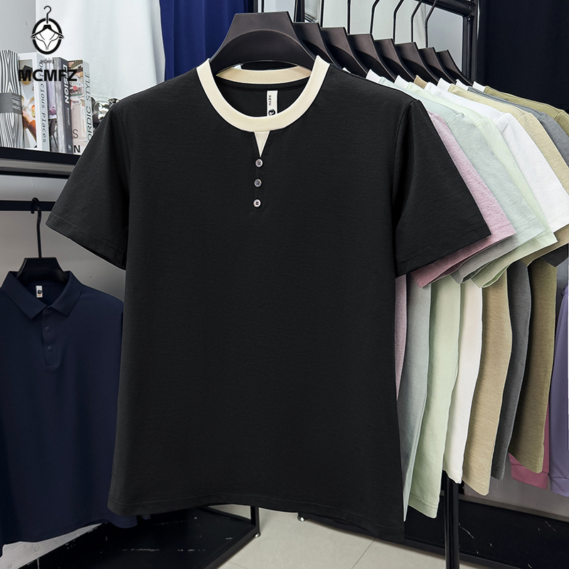 Men Casual Short Sleeve Henley - Street Fashion For Man avis et prix