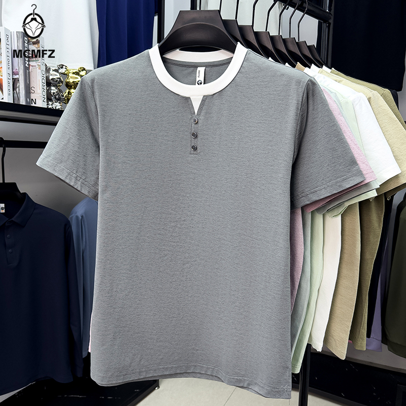 Men Casual Short Sleeve Henley - Street Fashion For Man avis et prix