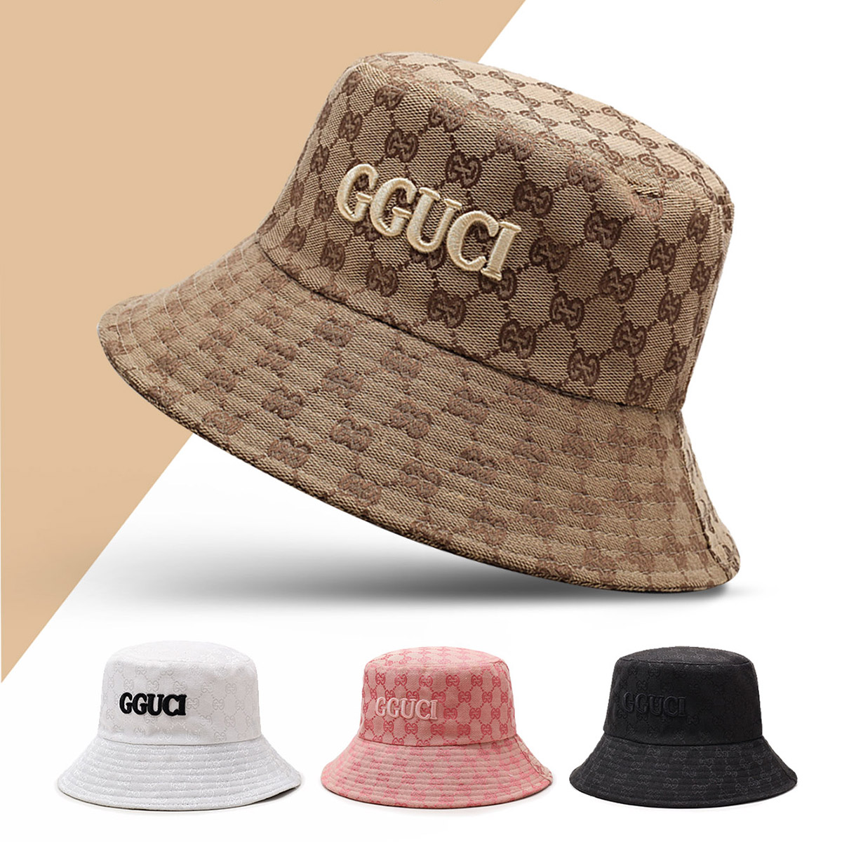 Unisex Black and White Embroid - Bucket Hat Embroidered avis et prix
